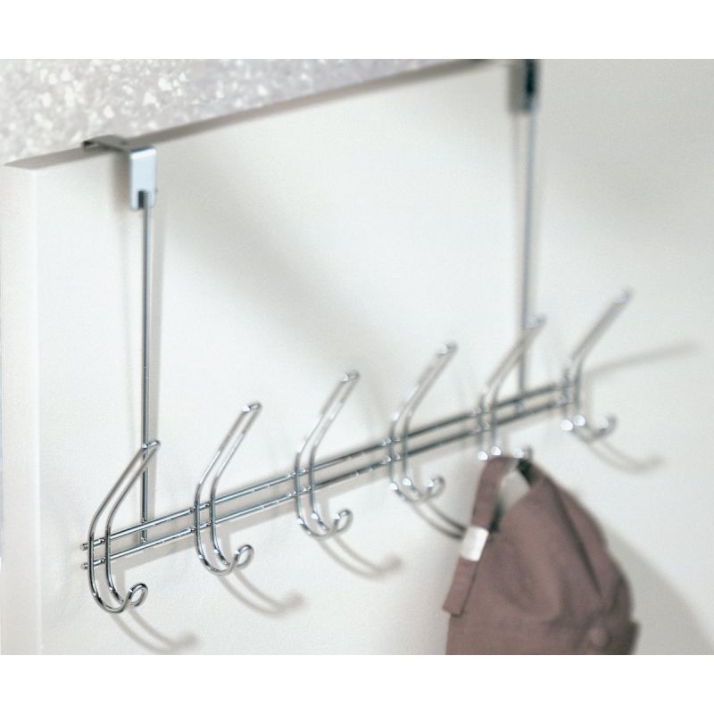 iDesign Classico Over-The-Door Hook Rail Chrome