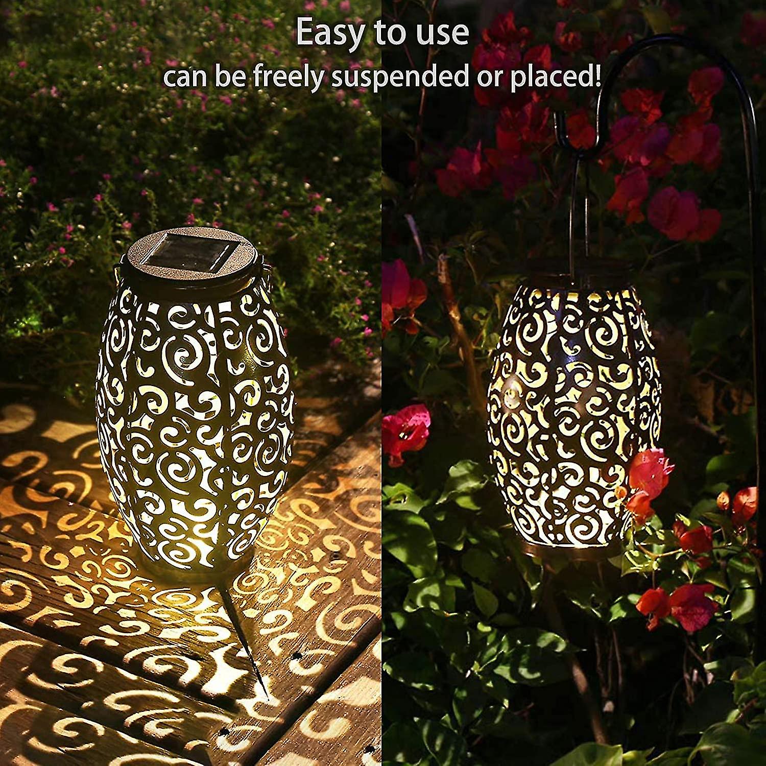 Hanging Solar Lights Solar Outdoor Garden Decoration Landscape Light Hollow Lantern Waterproof