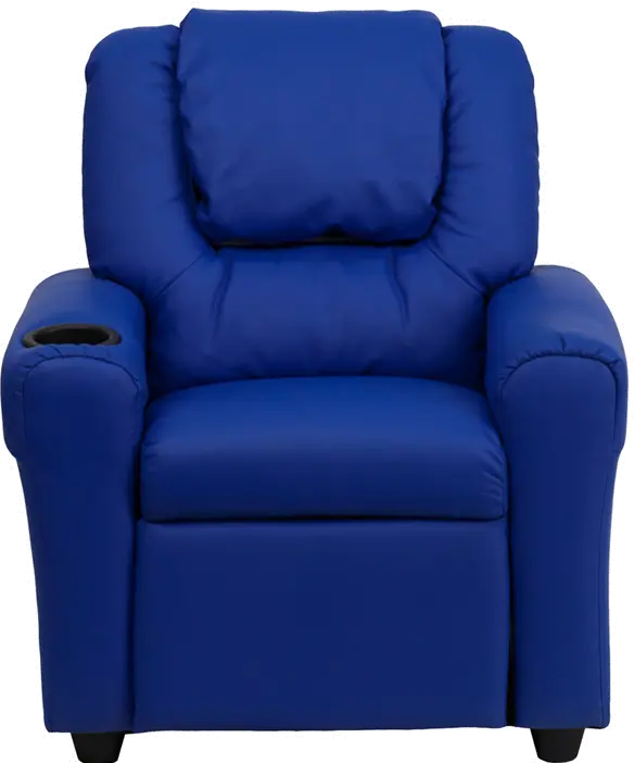 Mini Me Kids Blue Recliner with Cup Holder