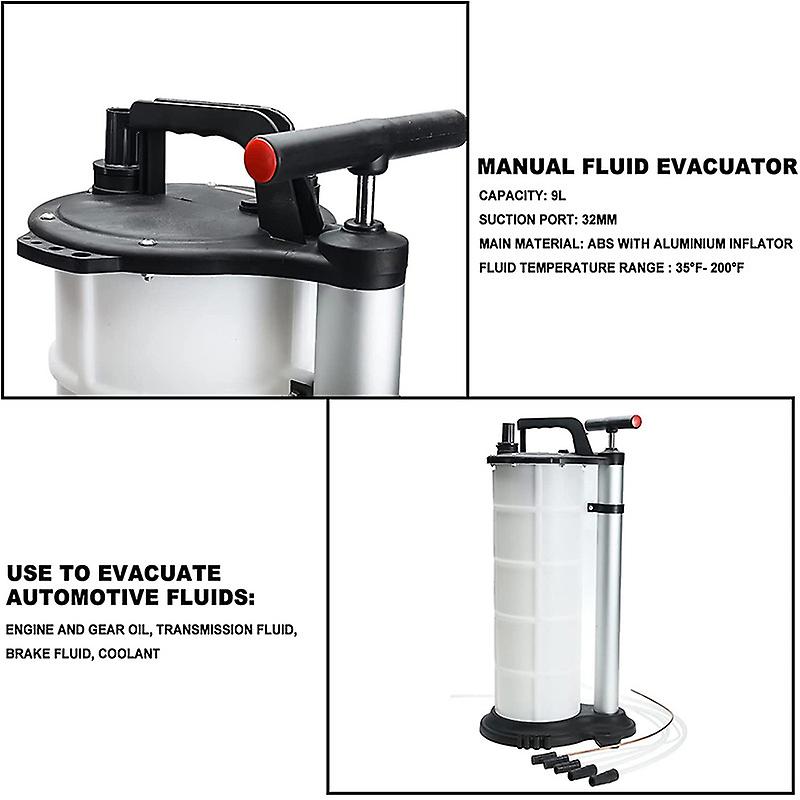 9L Waste Oil Fluid Extractor Pump Manual Fuel Suction Vacuum Car Boat Transfer