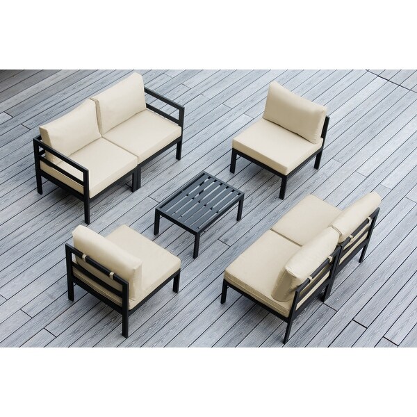 Ohana Outdoor 7pc. Cushioned Aluminum Sectional