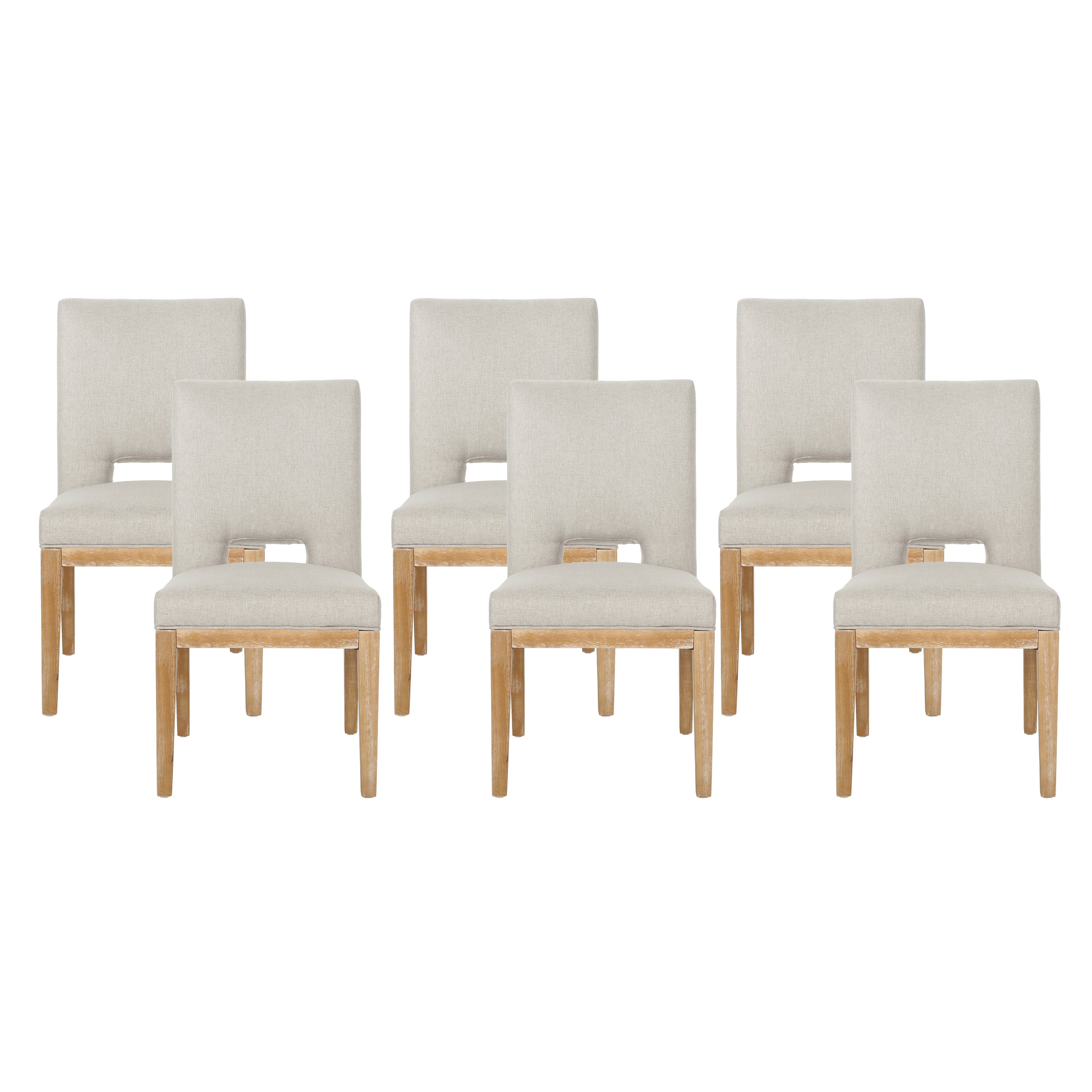 Parkey Upholstered Dining Chairs, Set of 6