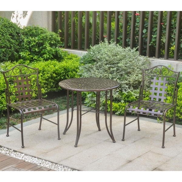 Mandalay 3Piece Iron Patio Bistro Set