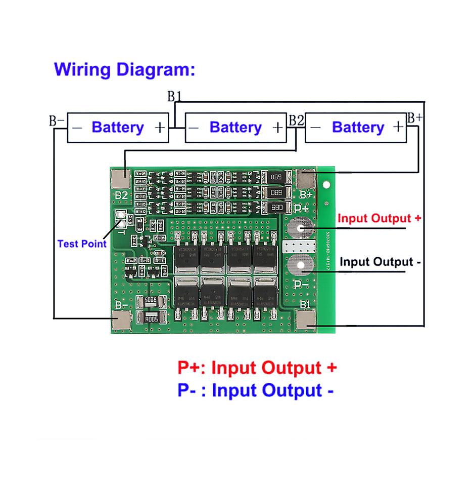 3s 18650 Lithium Battery Protection Board 11.1v 12.6v 25a W/balance Protection Board