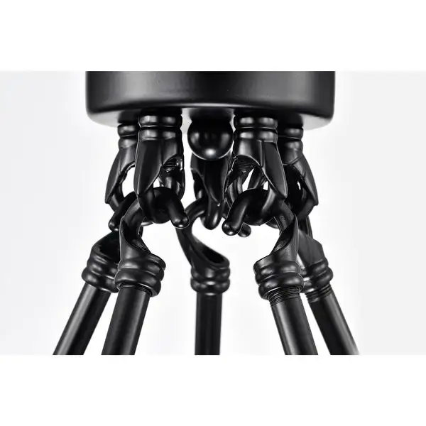 Aafje Matte Black Pentagon 5 Light Wood Grain Paint Chandelier 24 Inch. Shopping - The Best Deals on Chandeliers