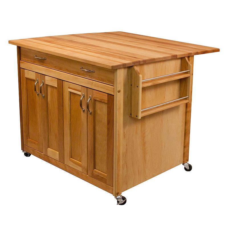 Deep Island Drop Leaf Kitchen Cart
