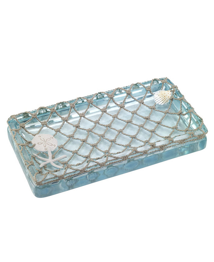 Avanti Seaglass Seashell and Netting Resin Bathroom Tray