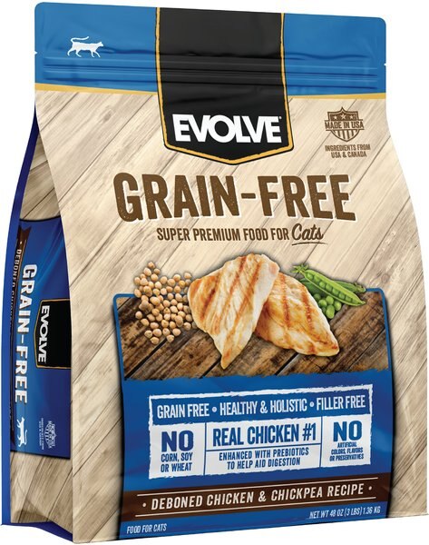 Evolve Chicken， Pea， and Sweet Potato Recipe Kitten Formula Grain-Free Dry Kitten Food