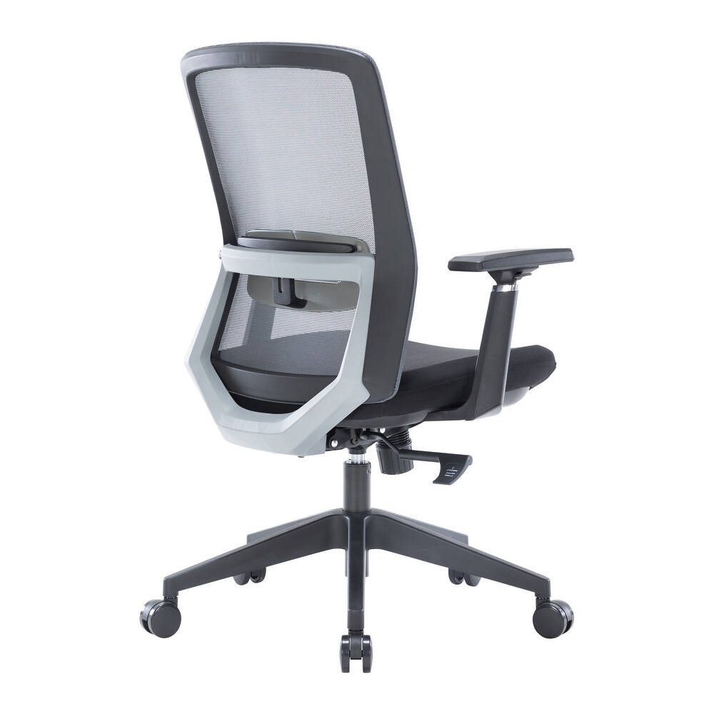 LeisureMod Ingram Modern Office Task Chair with Adjustable Armrests