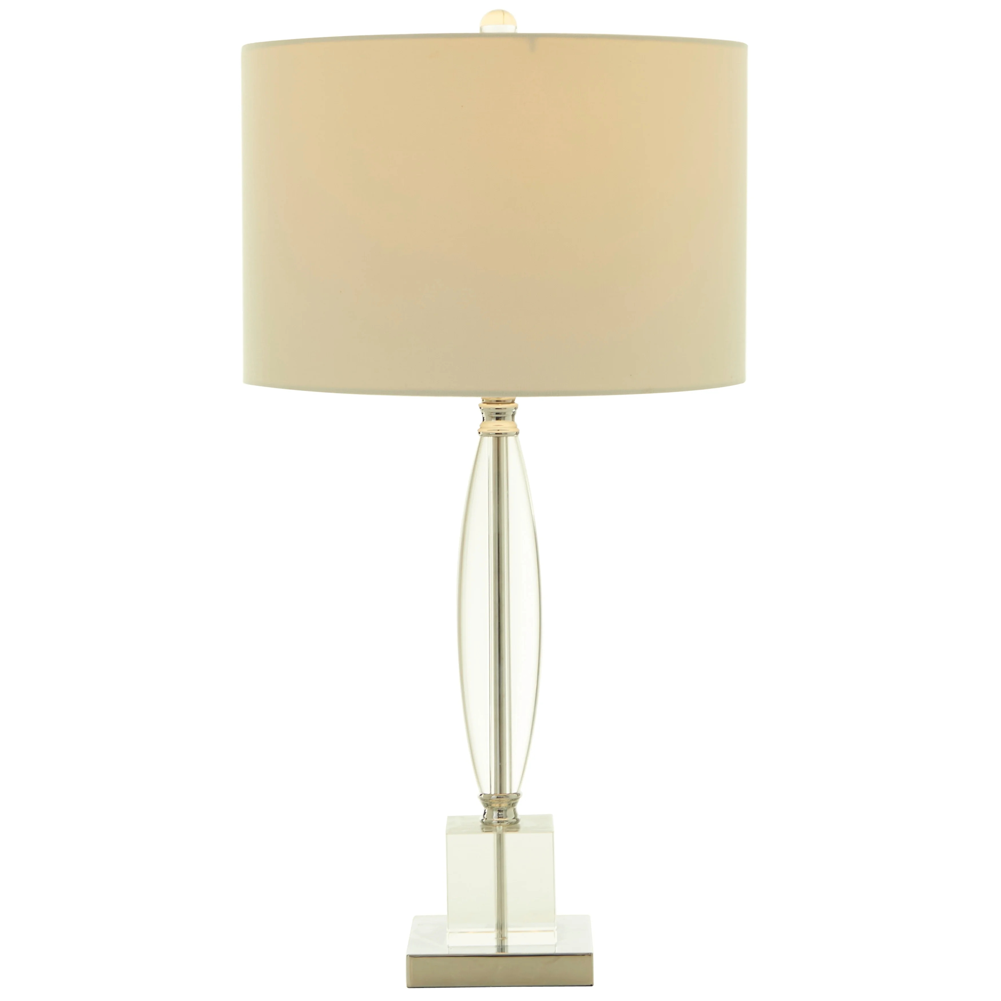 White Crystal Glam Table Lamp - 15 x 15 x 29