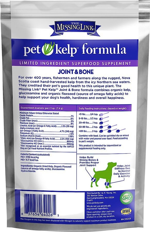 The Missing Link Pet Kelp Formula Joint and Bone Dog Supplement