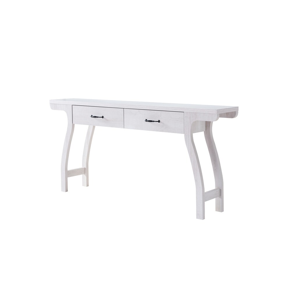 Jessica Contemporary White Oak 70 inch 2 Drawer Console Table by Furniture of America