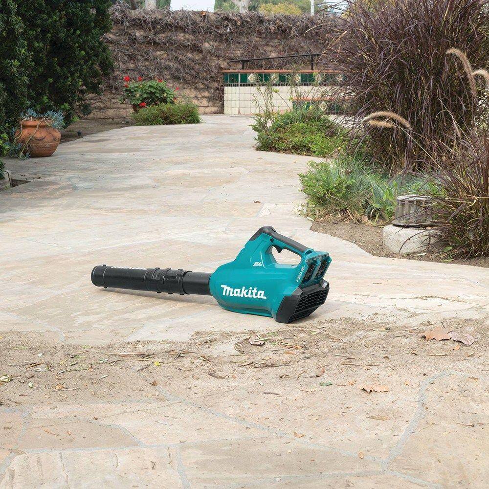 Makita 120 MPH 473 CFM 18-Volt X2 (36-Volt) LXT Lithium-Ion Cordless Brushless Leaf Blower with Bonus Flat End Nozzle XBU02Z-197889-6