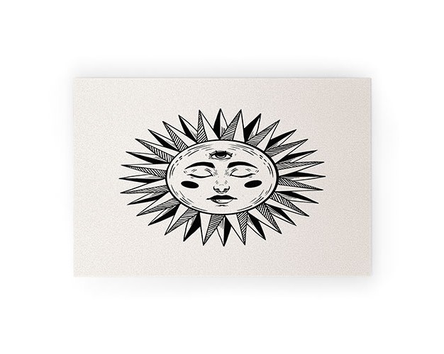 Avenie Vintage Sun I Welcome Mat society6