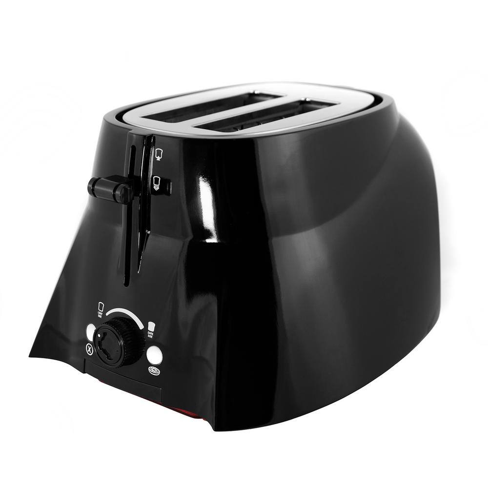 Uncanny Brands Black Star Wars Darth Vader Halo Two-Slice Toaster -- Lights-Up and Makes Lightsaber Sounds TSTE-SRW-VAD1