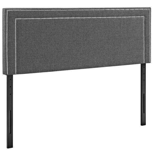 Modway Jessamine Grey Polyester/Solid Wood Full-size Upholstered Headboard - - 12654244