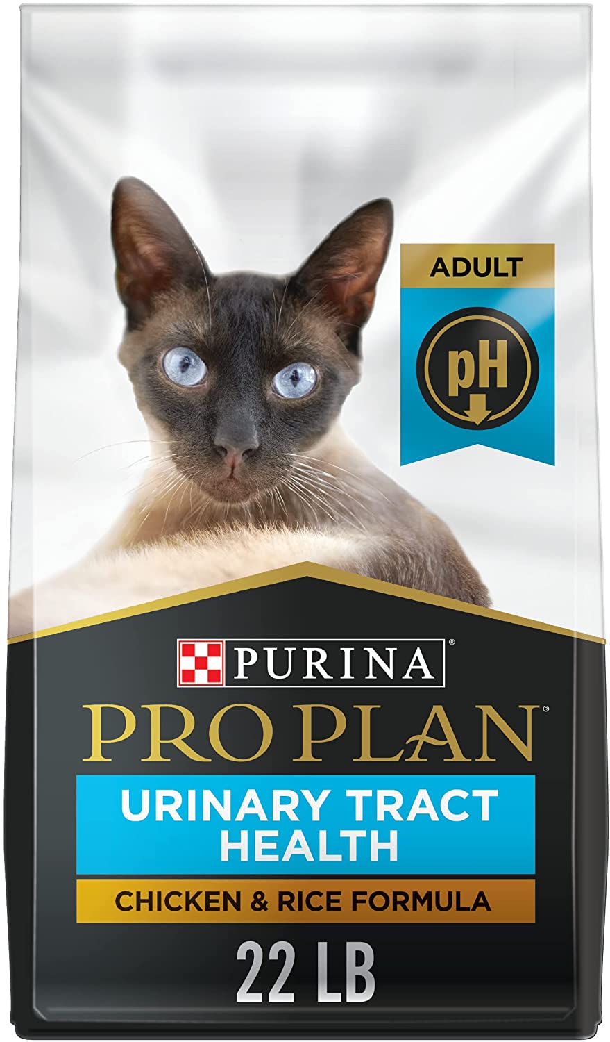 Purina Pro Plan Urinary Tract Dry Cat Food， Chicken and Rice Formula - 22 lb. Bag