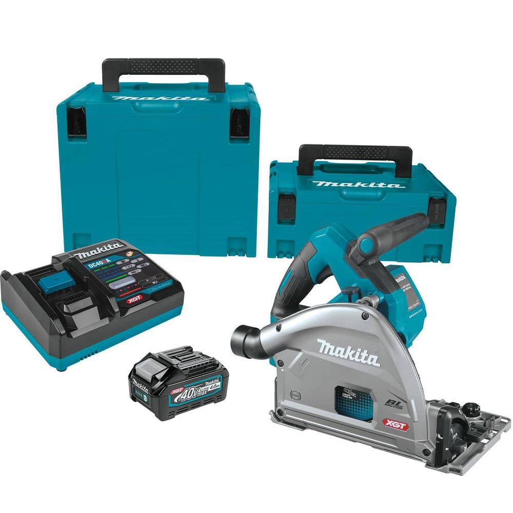 Makita 40V max XGT Lithium-Ion Brushless Cordless 6-12 in. Plunge Circular Saw Kit AWS Capable (4.0Ah) GPS01M1J