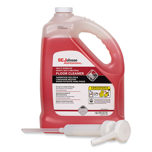 SC Johnson Professionalandreg; Heavy Duty Neutral Floor Cleaner | Fresh Scent， 1 gal Bottle， 4