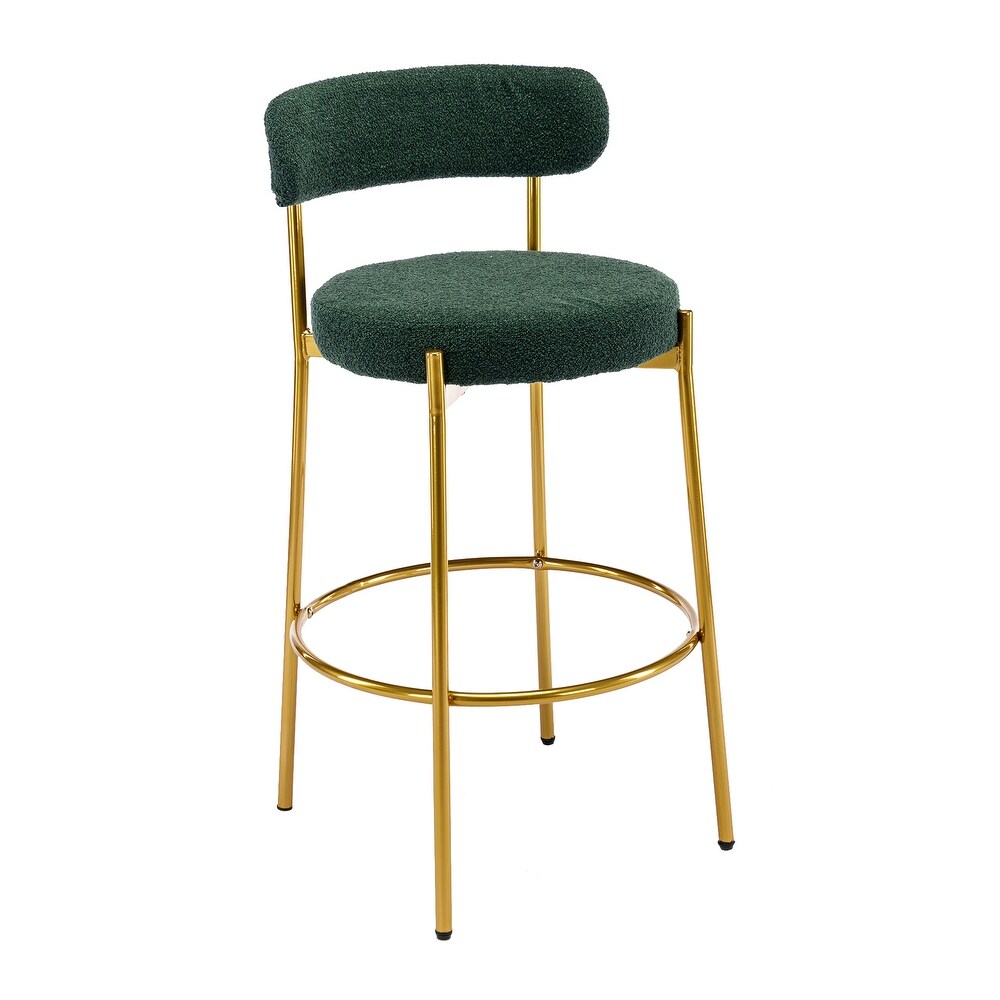 2 industrial armless bar stools with backrest and footstool