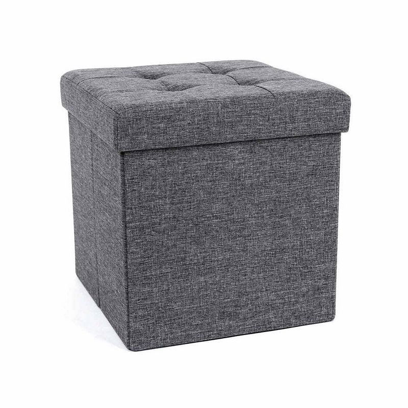 BreeBe Dark Grey Folding Ottoman