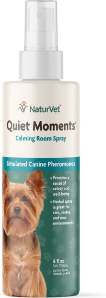 NaturVet Quiet Moments Simulated Canine Pheromones Calming Spray for Dogs