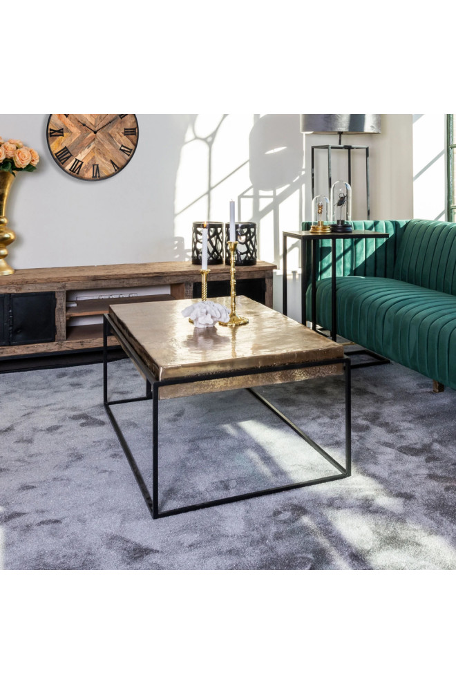 Rectangular Gold Aluminum Coffee Table  OROA Calloway   Industrial   Coffee Tables   by Oroa   Distinctive Furniture  Houzz