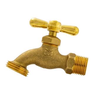 Everbilt 12 in. x 34 in. MIP x MHT Brass Hose Bibb Valve 103-003EB