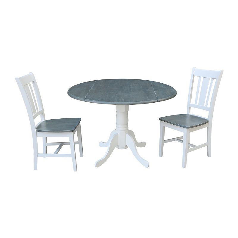 International Concepts Dual Drop Leaf Table with San Remo Side Chairs 3-pc. Dining Set