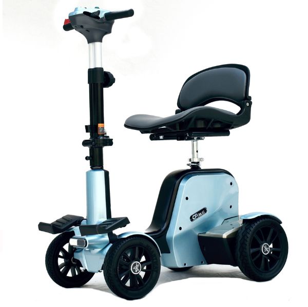 EV Rider CityBug Portable Folding Mobility Scooter - w/ Anti Flat Tires For Seniors