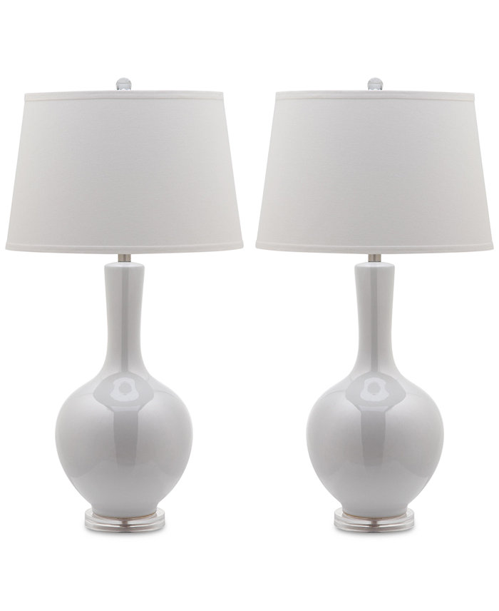 Safavieh Set of 2 Blanche Gourd Ceramic Table Lamps