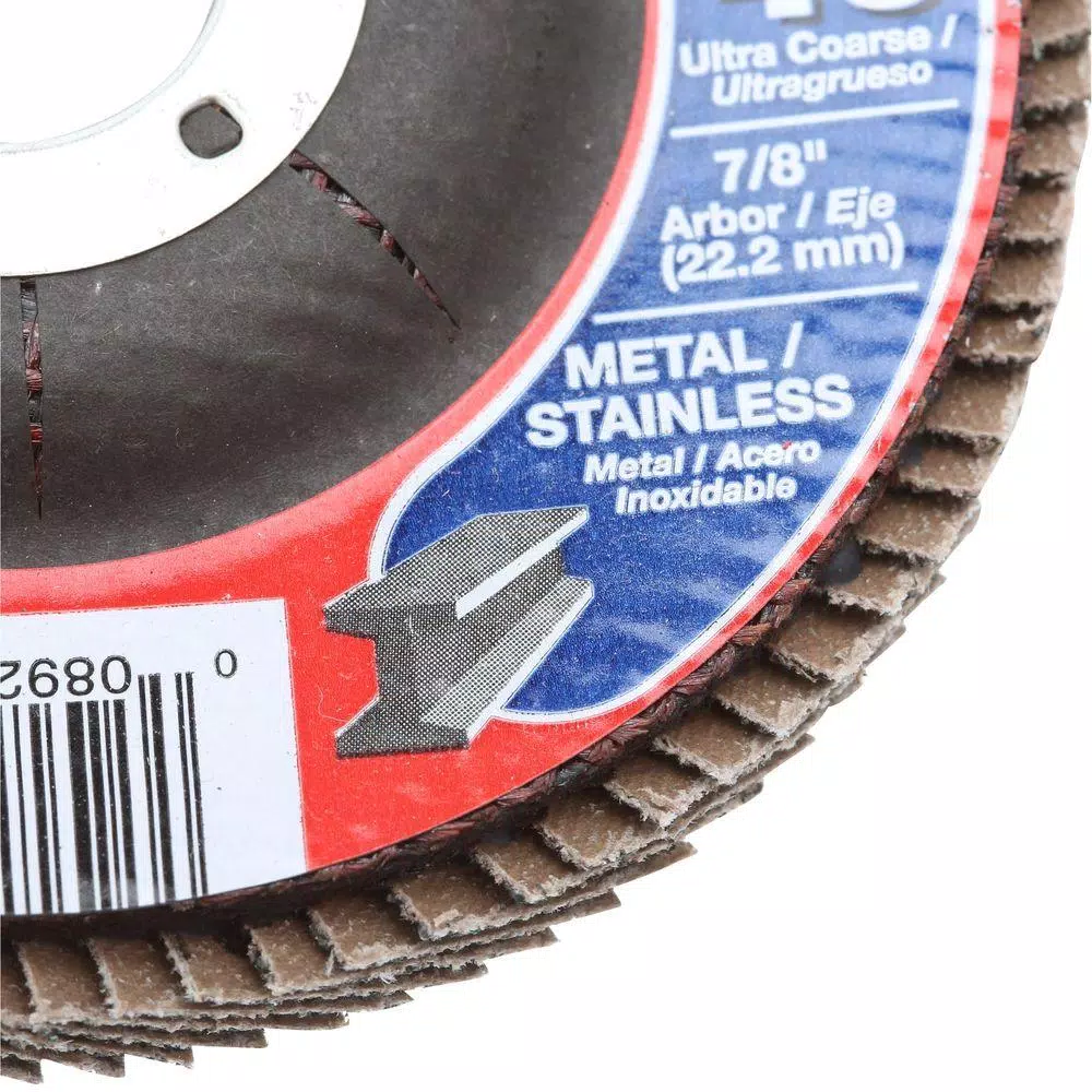 DIABLO 4-1/2 in. 40-Grit Steel Demon Grinding and Polishing Flap Disc with Type 29 Conical Design and#8211; XDC Depot