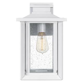 Quoizel Wakefield 1-Light White Lustre Outdoor Wall Lantern Sconce WKF8409W