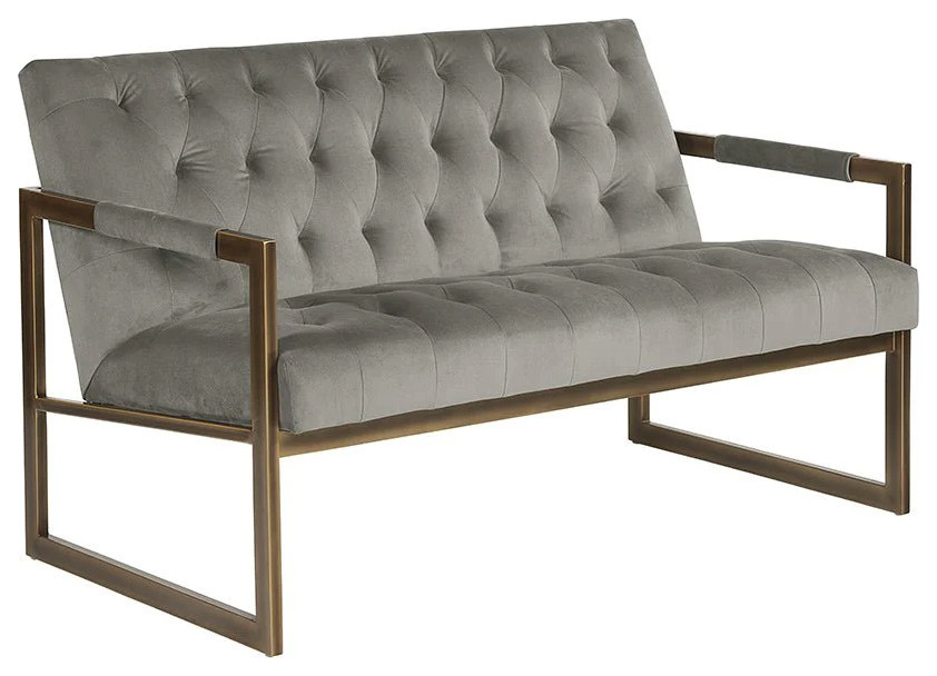 Nerys 2 Seater Lounge Chair  Antonio Charcoal   Contemporary   Indoor Chaise Lounge Chairs   by Virgil Stanis Design  Houzz