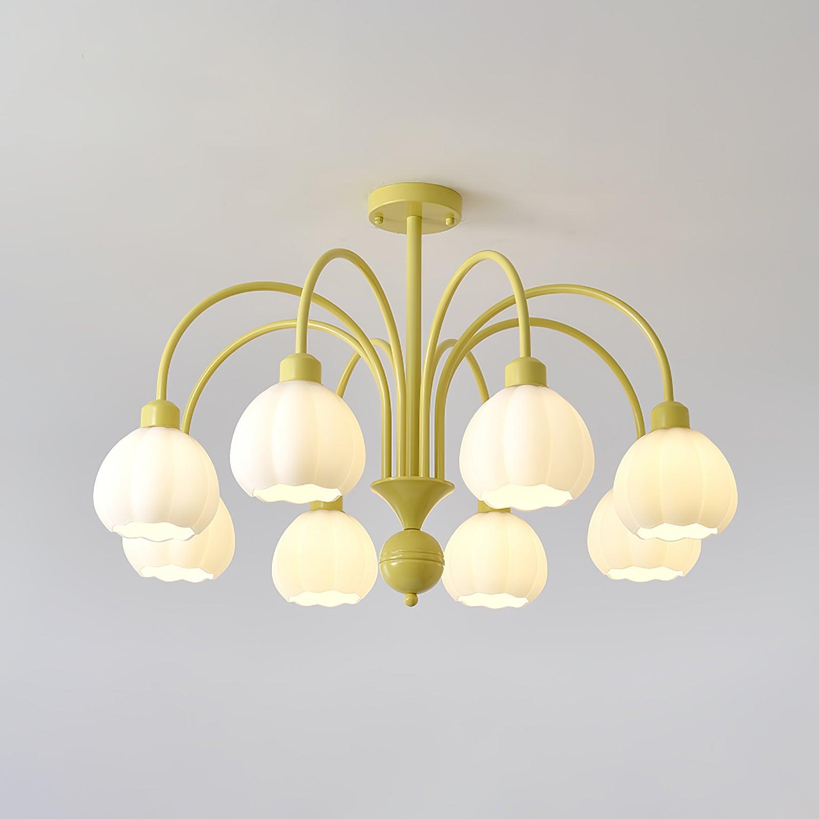 Cream Pumpkin Ball Chandelier