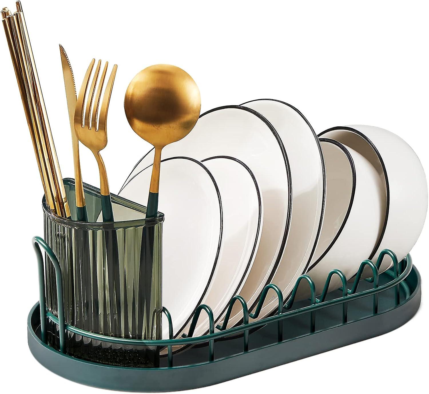 Small Dish Drying Rack， Removable Stainless Steel Dish Rackbreathable Drainagecutlery Holder With Chopsticks And Spoons，kitchen Dish Rack With Drainbo