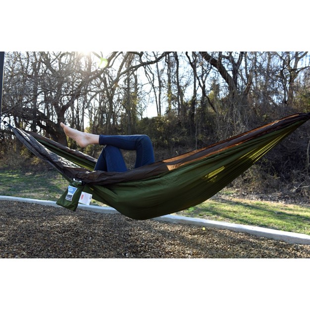 Equip 1person Travel Hammock Army Green sand Brown