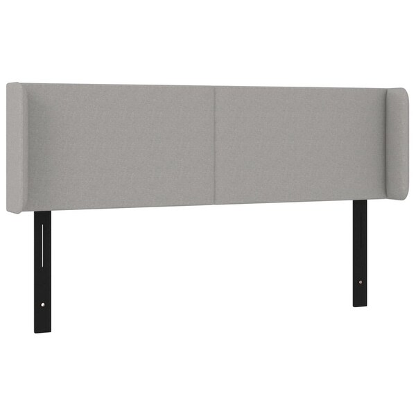 vidaXL Headboard with Ears Dark/Light Gray Fabric - - 37455505