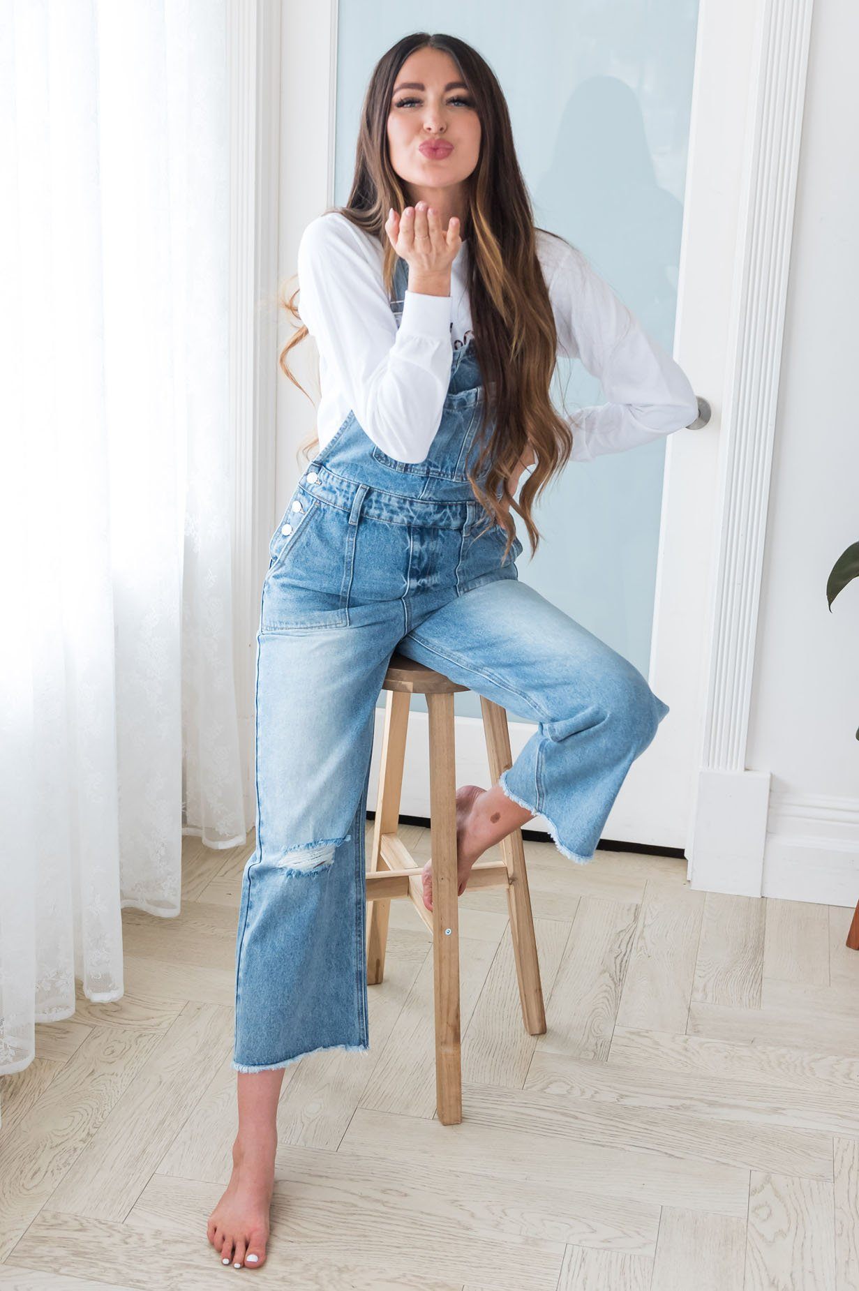 The London Modest Denim Overalls