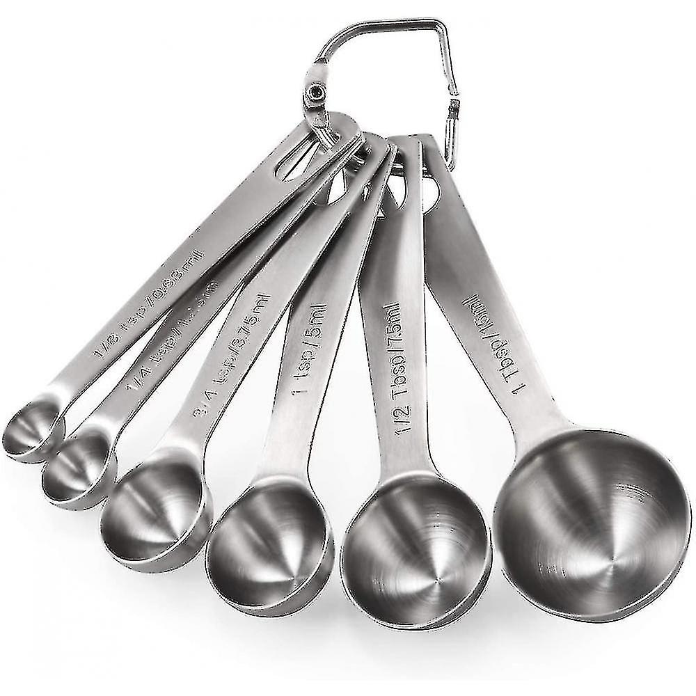 Measuring Spoons 6 Pieces Stainless Steel Measuring Spoons