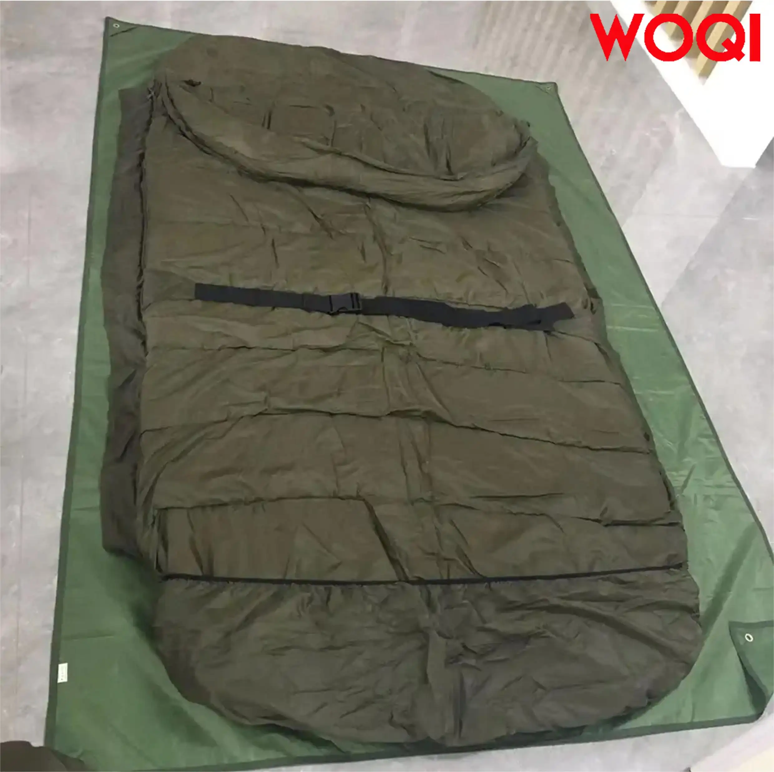 WOQIi Customized Cold Weather Double Single Size Silk Cotton Envelop Bed Sleeping Bag For Camping