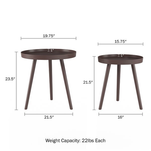 Set of 2 Nesting End Tables by Lavish Home