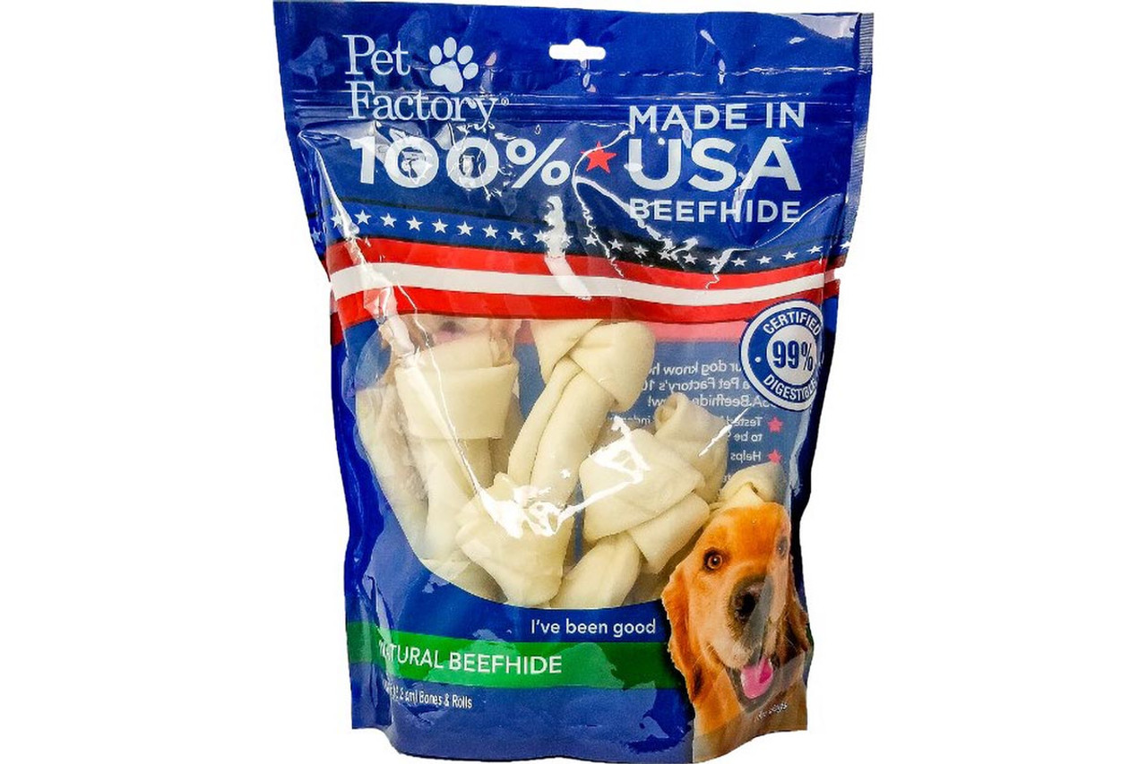 Pet Factory 100% American Beefhide， Medium Dog Assortment