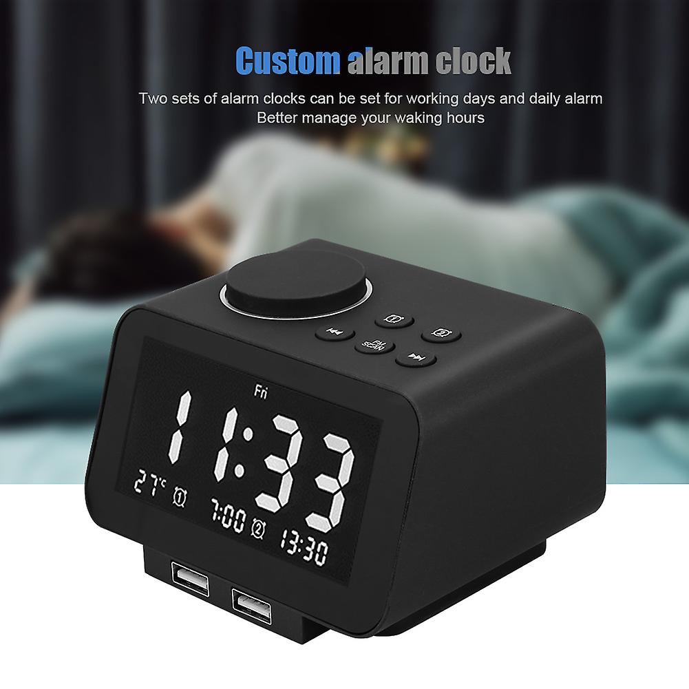 K8 Smart Intelligent Innovative Bedside Electronic Led Radio Alarm Clock 100-240v(us Plug)