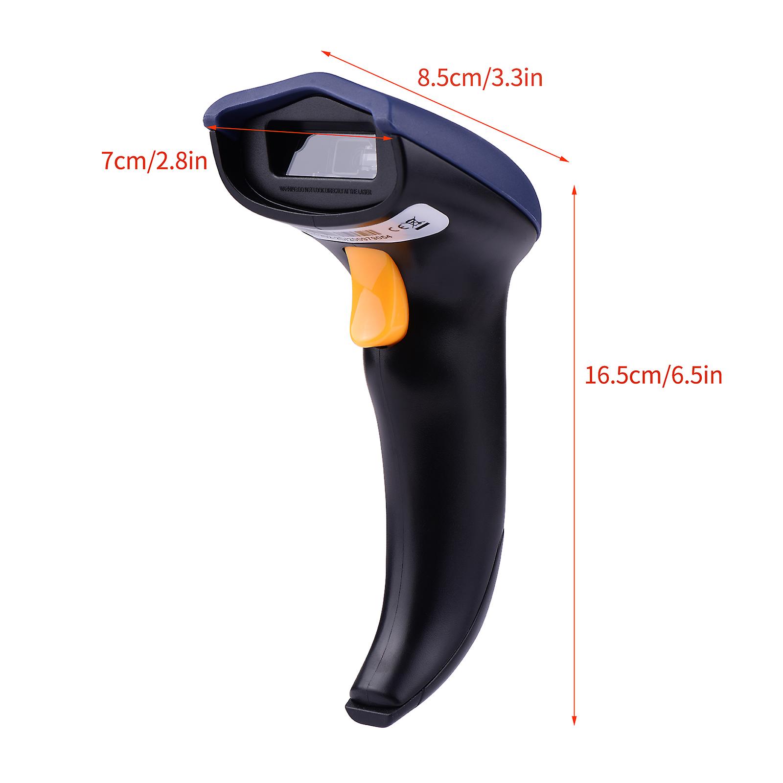 Handheld 1d2d/qr Barcode Scanner Usb Wired Bar Code Reader Manual Trigger/auto Continuous Scanning Support Paper Code/screen Code Compatible With Wind