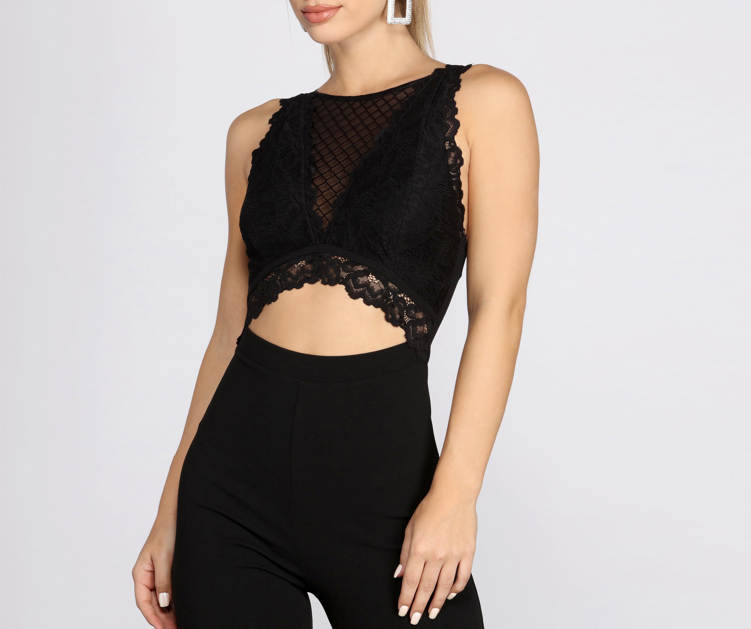 Lovely Lace Top Jumpsuit