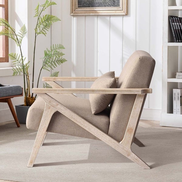 Ebello Accent Armchair Solid Hardwood Upholstered for Living Room