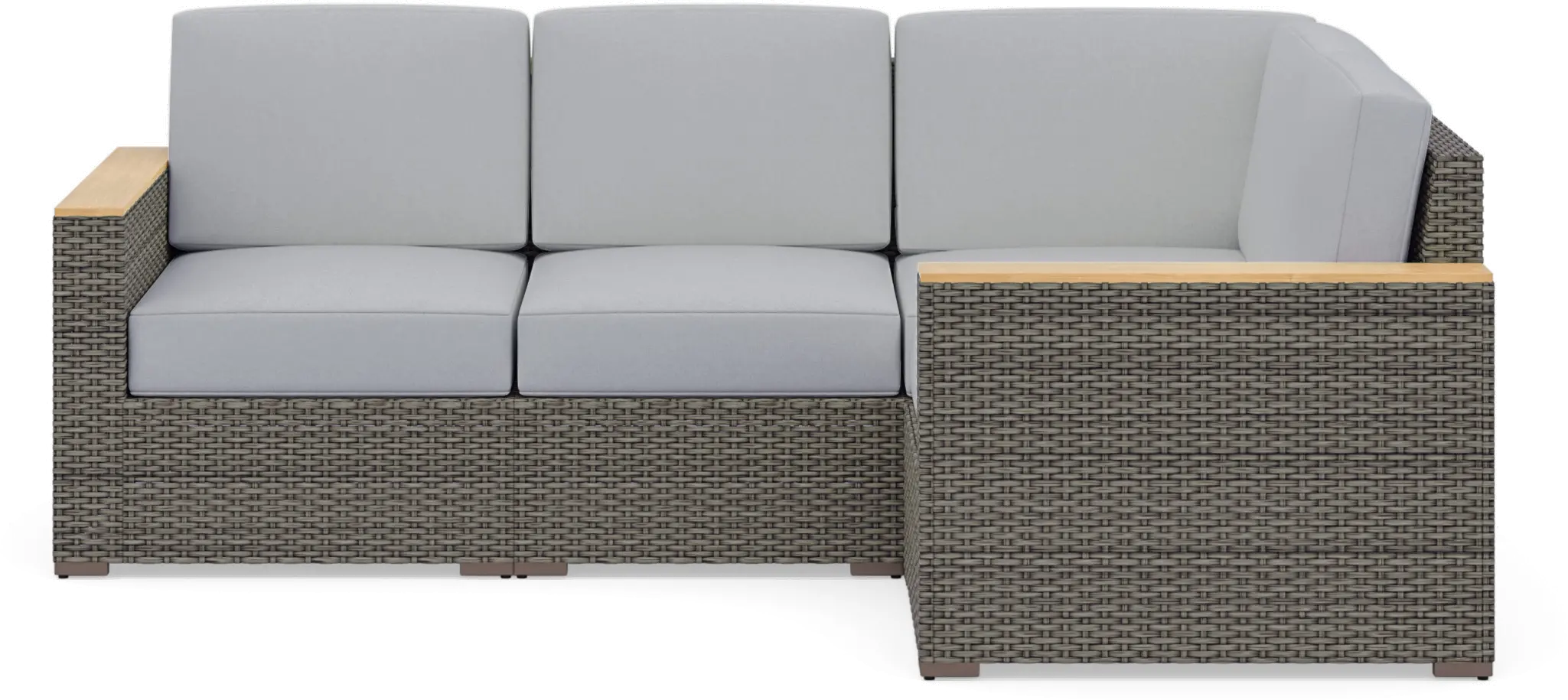 Boca Raton Gray Outdoor 4 Seat Sectional