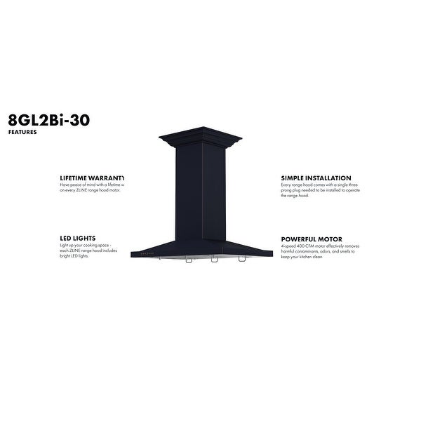 ZLINE Designer Series Island Mount Range Hood (8GL2)