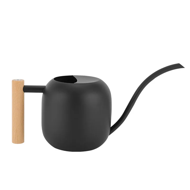 water can galvanized iron  high quality rust free solid black look watering can with customize design logo/